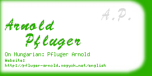 arnold pfluger business card